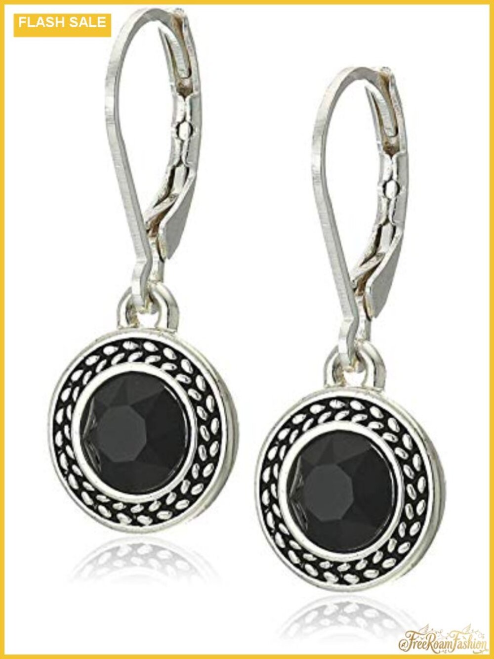 Handmade 925 Silver Plated Stainless Steel Swarovski Crystal Leverback Dangle